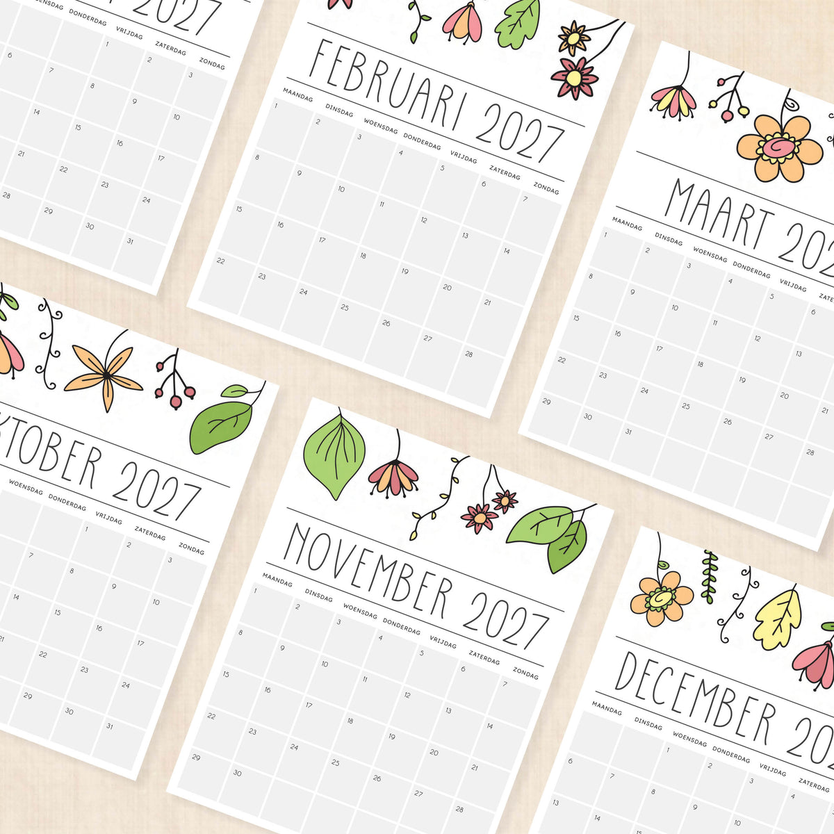 kalender 2027 printen