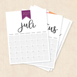 kalender 2027 printen