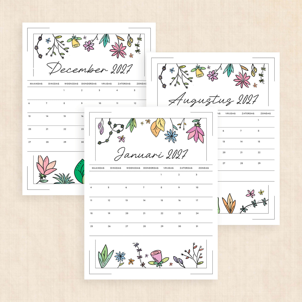 kalender 2027 printen