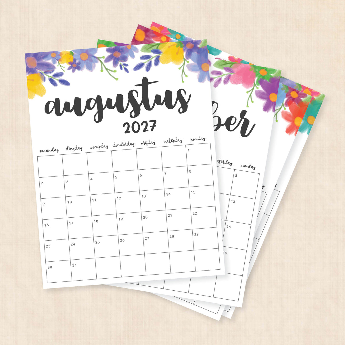 kalender 2027 printen