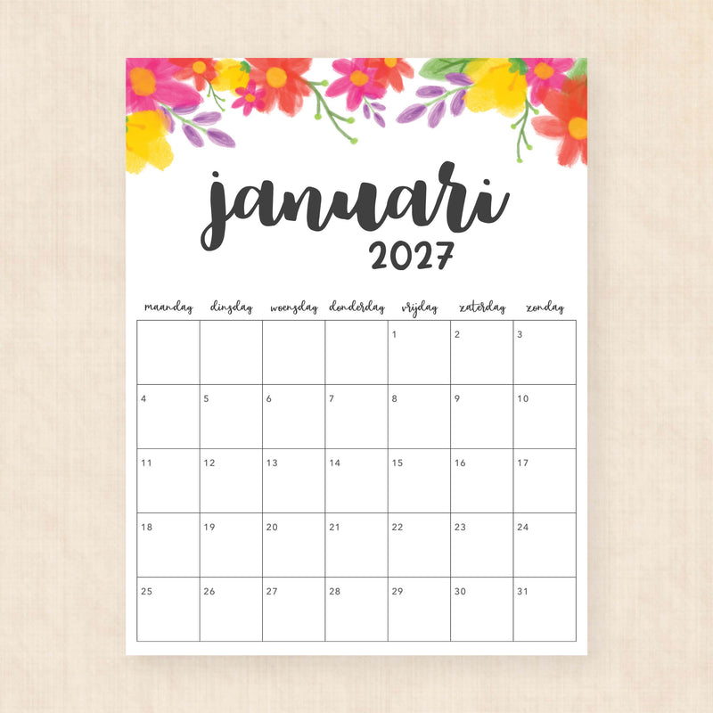kalender 2027 printen