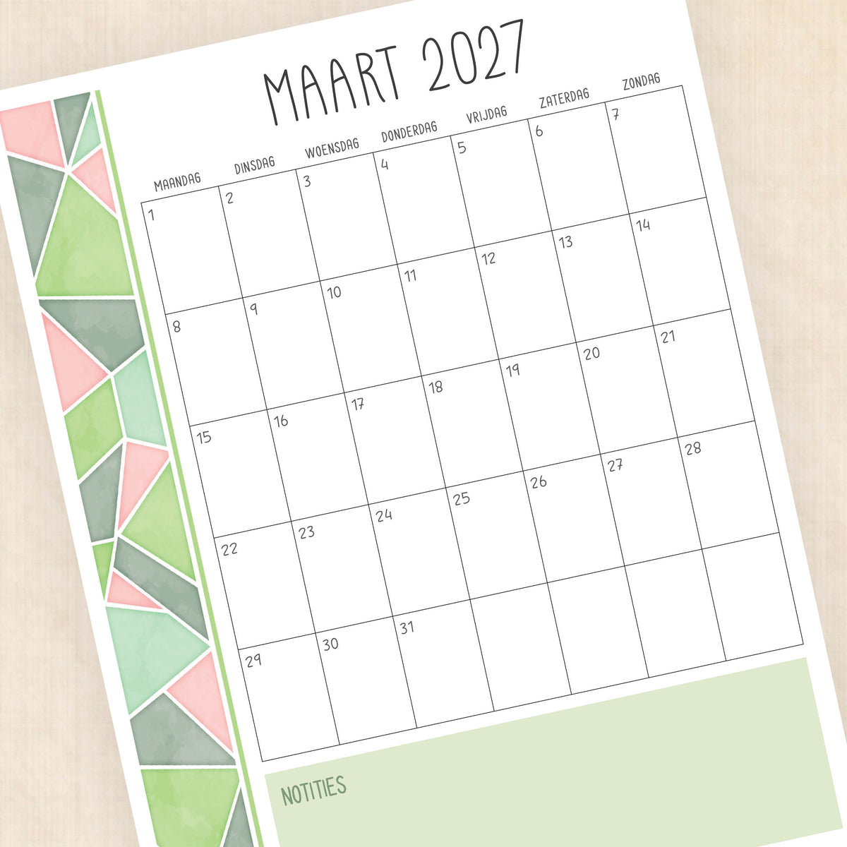  kalender 2027 printen