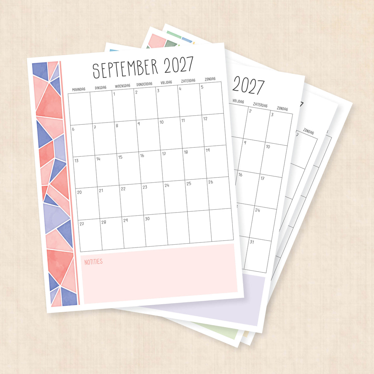  kalender 2027 printen
