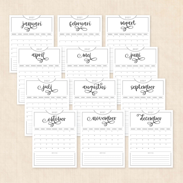 kalender 2027 printen