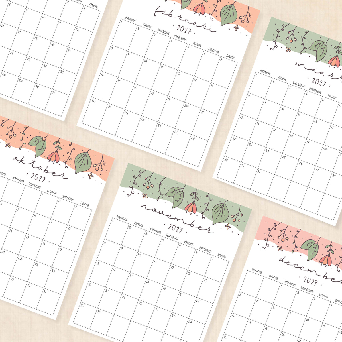 kalender 2027 printen