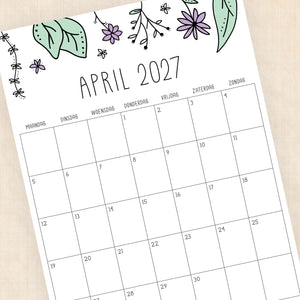 kalender 2027 printen