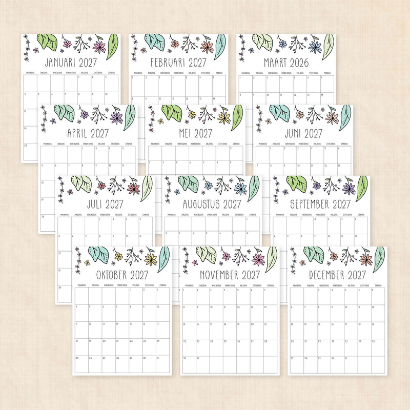 kalender 2027 printen