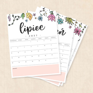 kalendarz 2027 do druku