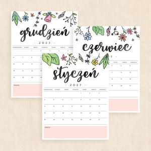 kalendarz 2027 do druku