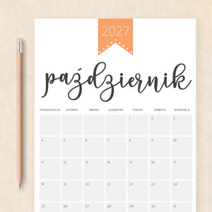 kalendarz 2027 do druku