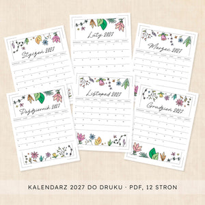 kalendarz 2027 do druku