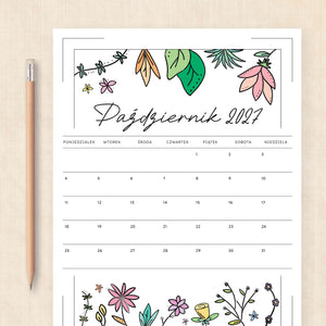 kalendarz 2027 do druku