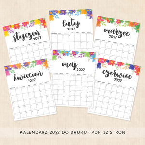 kalendarz 2027 do druku
