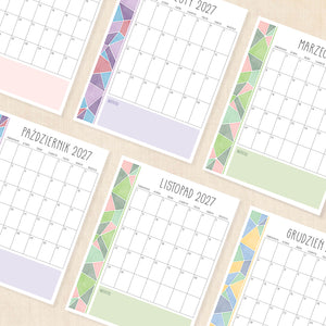 Kalendarz 2027 do druku