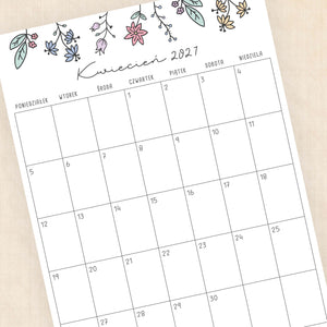 Kalendarz 2027 do druku