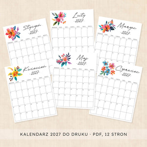 Kalendarz 2027 do druku
