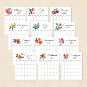 Kalendarz 2027 do druku