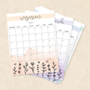 Kalendarz 2027 do druku