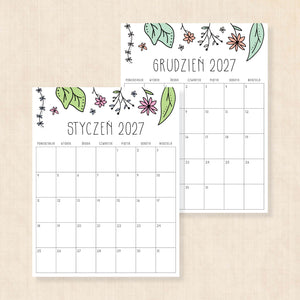 kalendarz 2027 do druku