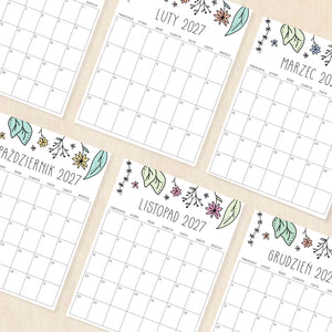 kalendarz 2027 do druku