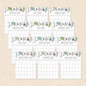 kalendarz 2027 do druku