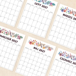 Kalendarz 2027 do druku