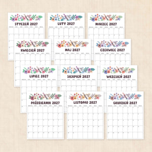 Kalendarz 2027 do druku