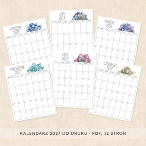 Kalendarz 2027 do druku
