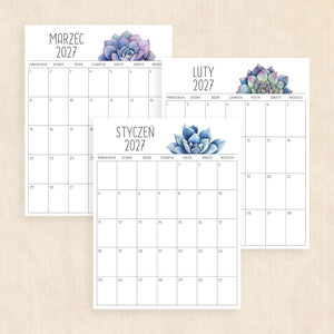 Kalendarz 2027 do druku