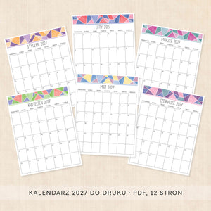 kalendarz 2027 do druku