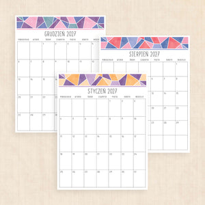 kalendarz 2027 do druku