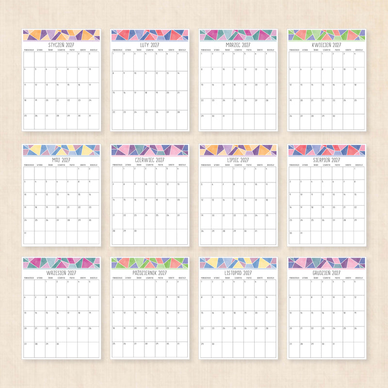 kalendarz 2027 do druku