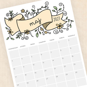 Kalendarz 2027 do druku