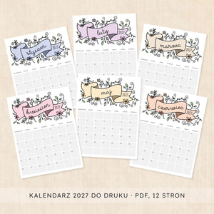 Kalendarz 2027 do druku