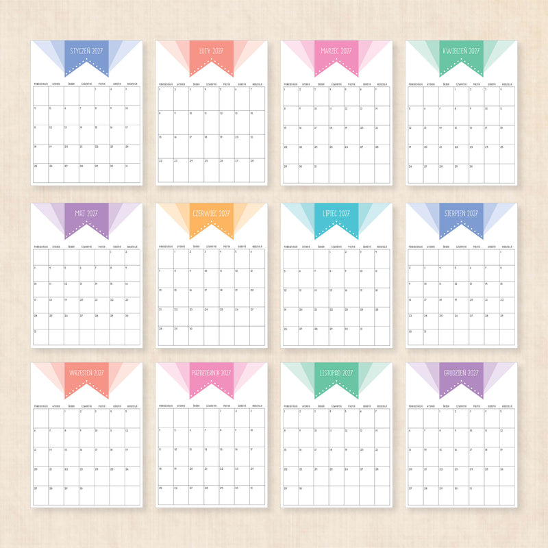 kalendarz 2027 do druku
