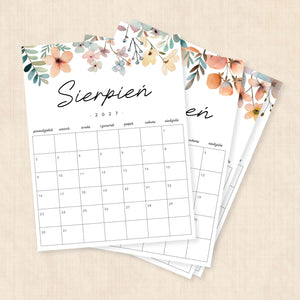 Kalendarz 2027 do druku