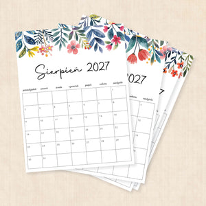 Kalendarz 2027 do druku