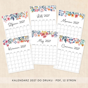 Kalendarz 2027 do druku