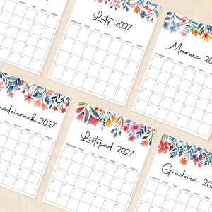 Kalendarz 2027 do druku