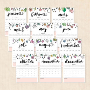 kalender 2027 utskrift