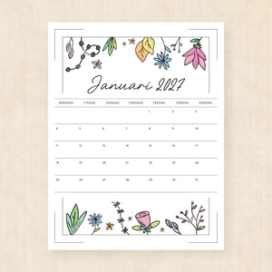 kalender 2027 utskrift