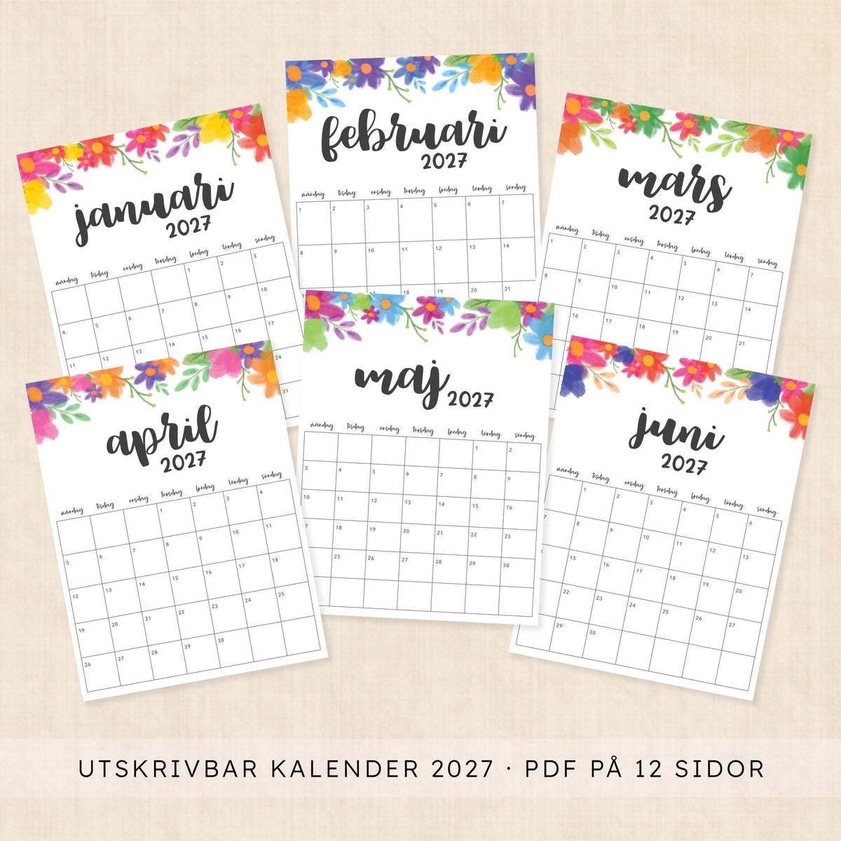 kalender 2027 utskrift