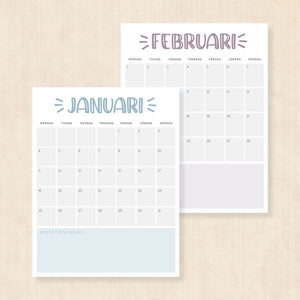 kalender 2027 utskrift