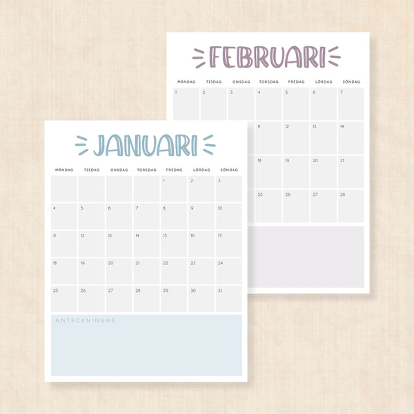 kalender 2027 utskrift