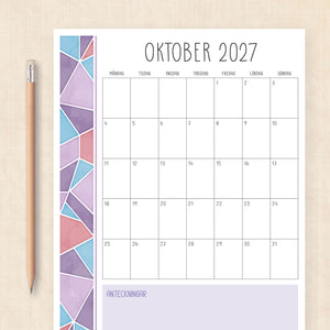 kalender 2027 att skriva ut