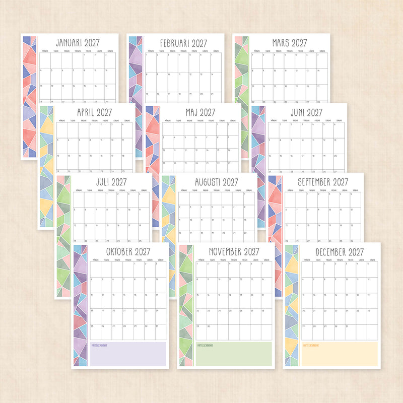 kalender 2027 att skriva ut