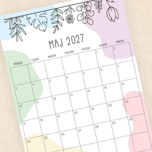 kalender 2027 utskrift