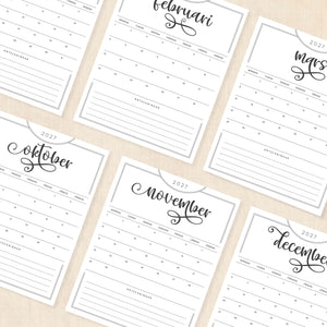 kalender 2027 att skriva ut