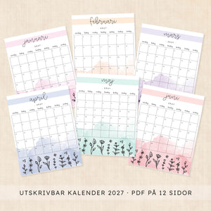 kalender 2027 utskrift