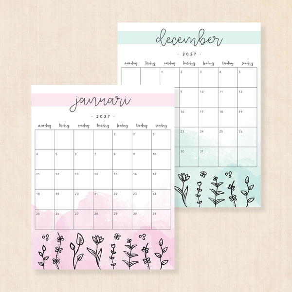 kalender 2027 utskrift